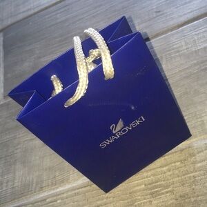 Navy Blue Mini Swarovski Crystal branded gift bag blue rope 2019